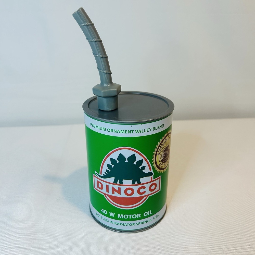 Cars Dinoco Motor Oil Can Sipper Drink Cup Green Disney Parks Nice